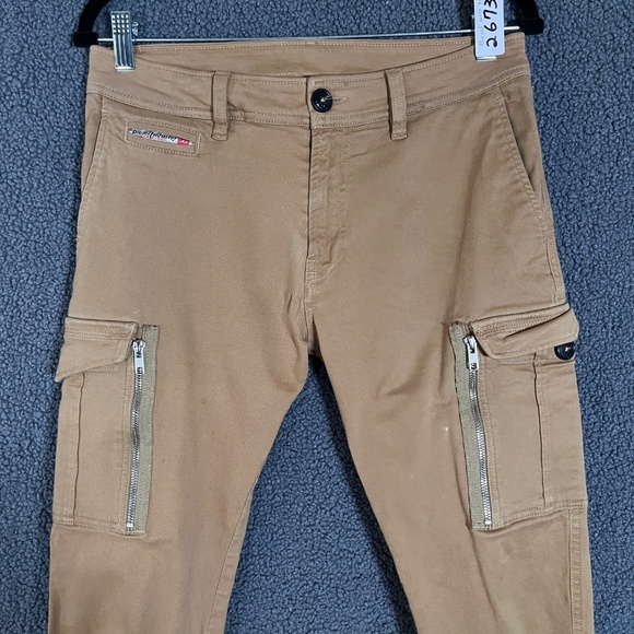 Diesel Cargo Stretch Skinny Chino Pants - Men's Size 30*31 - Tan - Picture 2 of 10